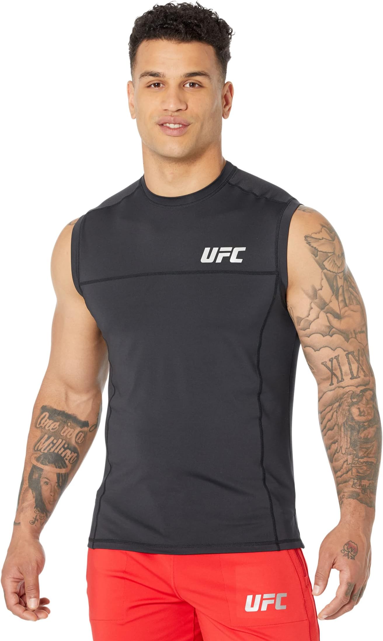 UFC Sleeveless Crew Neck T-Shirt, Black