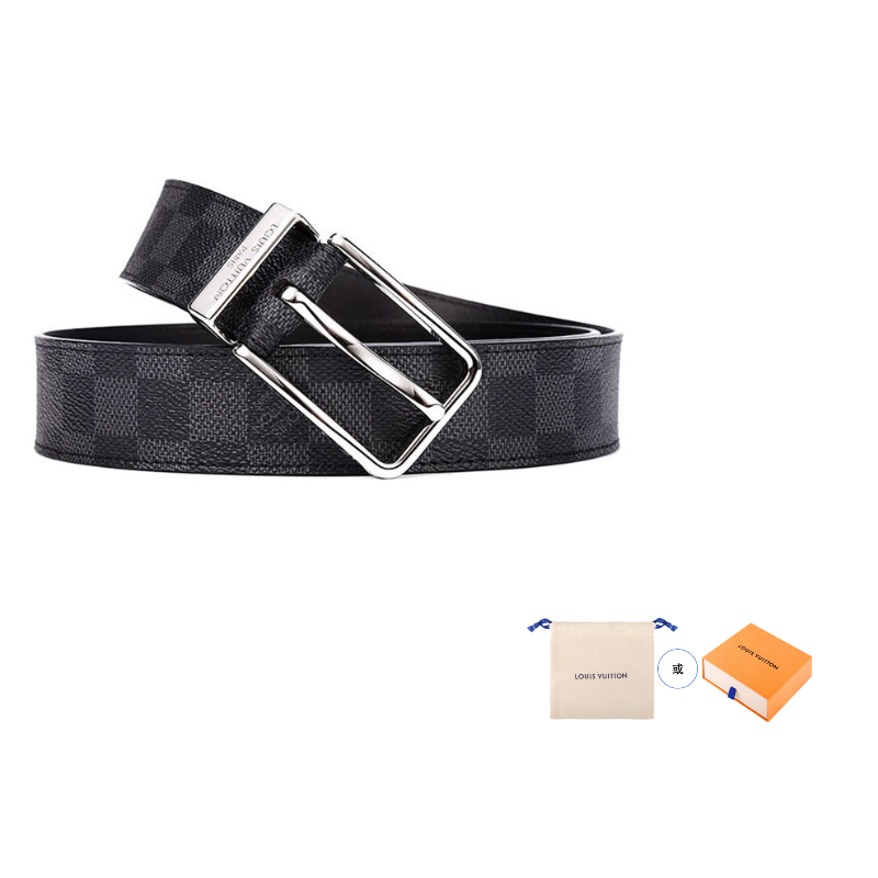 Louis Vuitton Men's Belt Black/Grey