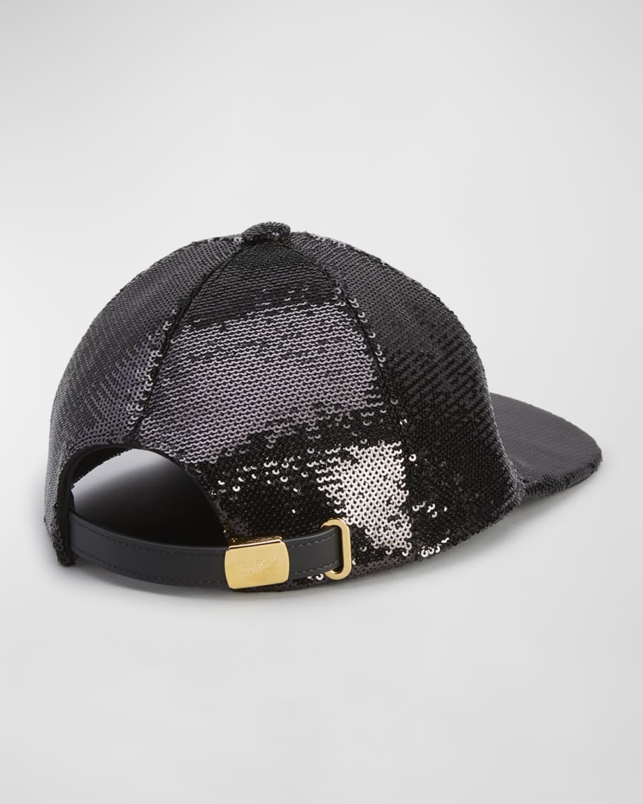 Sequined baseball cap with TOM FORD monogram