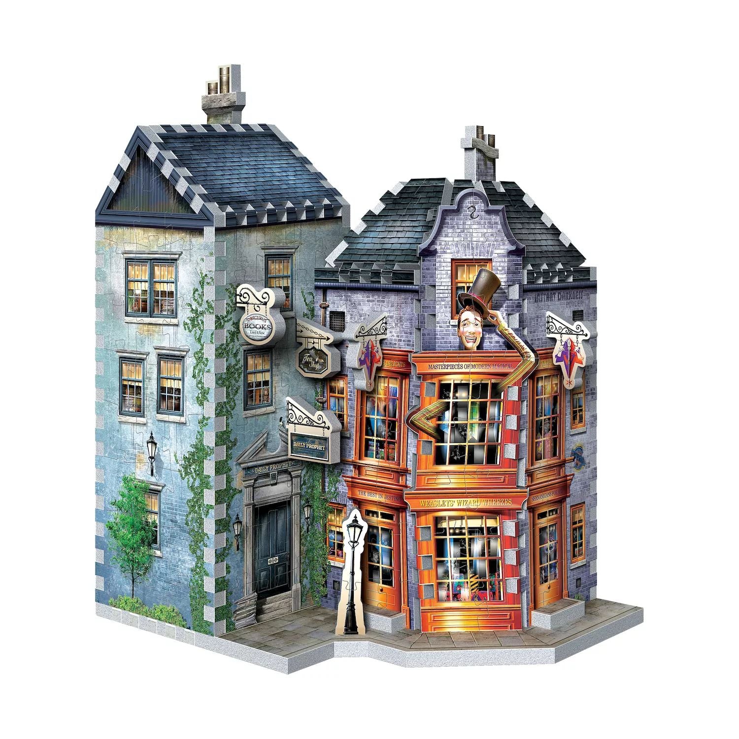 Collection "Krobbit Harry Potter Diagon Alley" - 3D puzzle "Weasley's Magic Wheezes and the Daily Prophet": 285 pieces .  Wrebbit