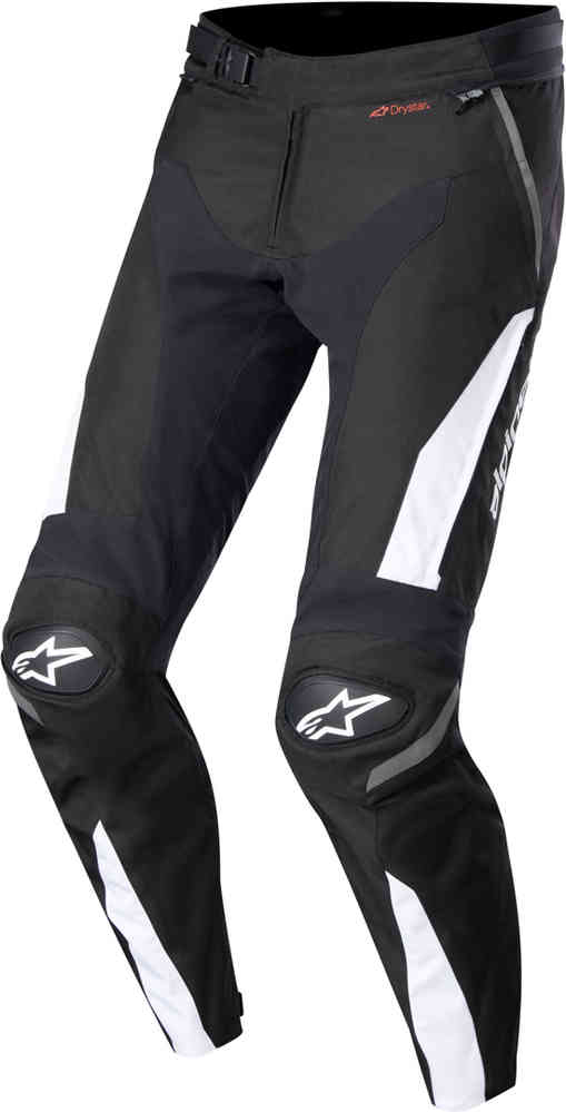 بنطال T-SP R Drystar المقاوم للماء من نسيج Alpinestars للدراجات النارية، باللونين الأسود والأبيض