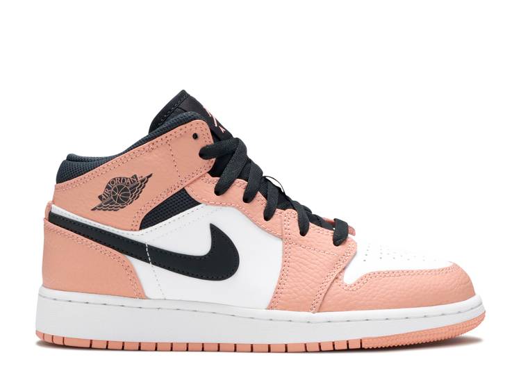 حذاء رياضي AIR JORDAN 1 MID GS 'PINK QUARTZ'، باللون الوردي