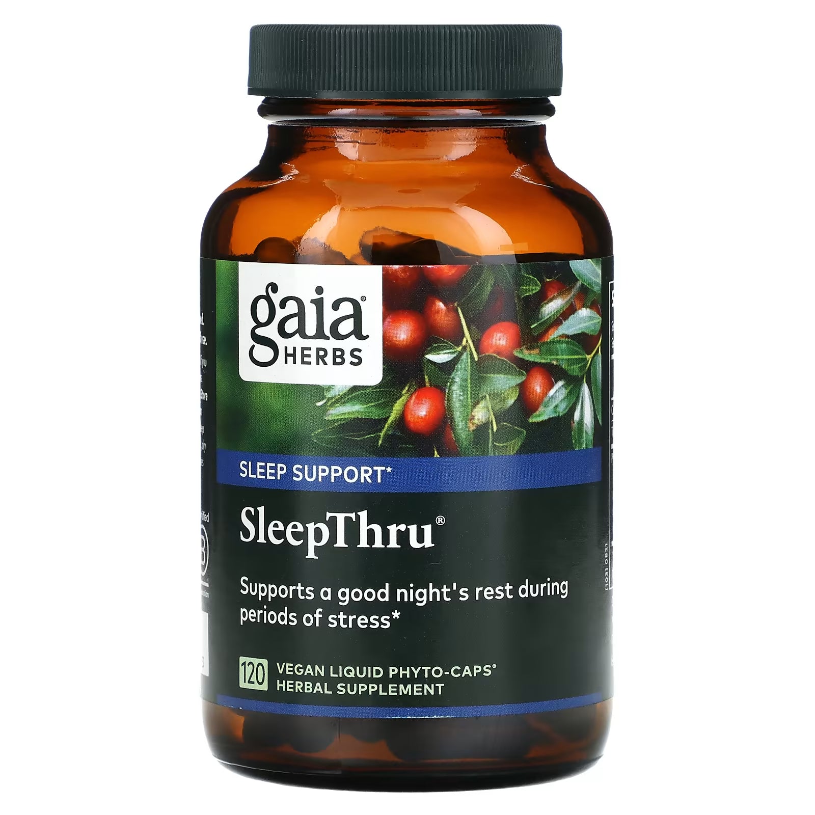 مكمل غذائي من Gaia Herbs SleepThru، 120 كبسولة نباتية سائلة من الأعشاب