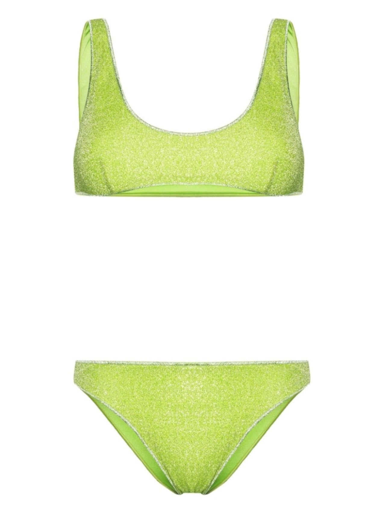 Oséree Lumière lurex bikini, green