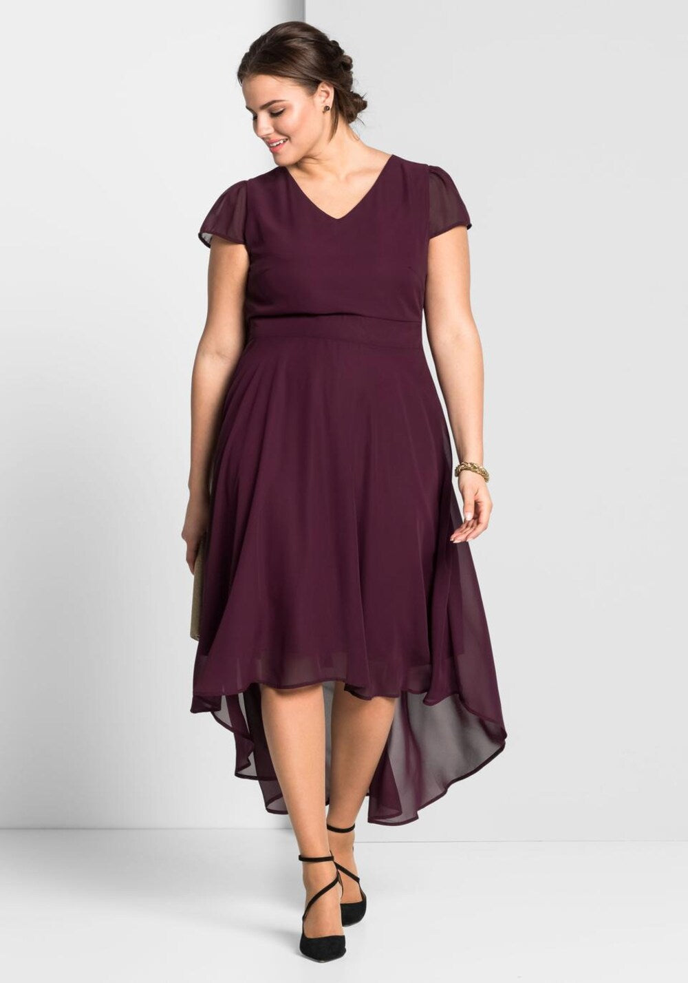 SHEEGO cocktail dress, berry