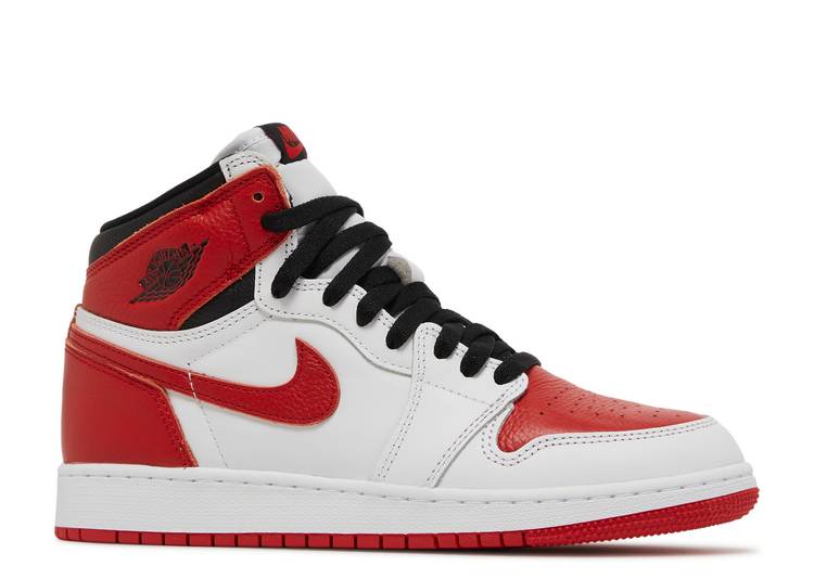 حذاء رياضي AIR JORDAN 1 RETRO HIGH OG GS 'HERITAGE'، باللون الأبيض