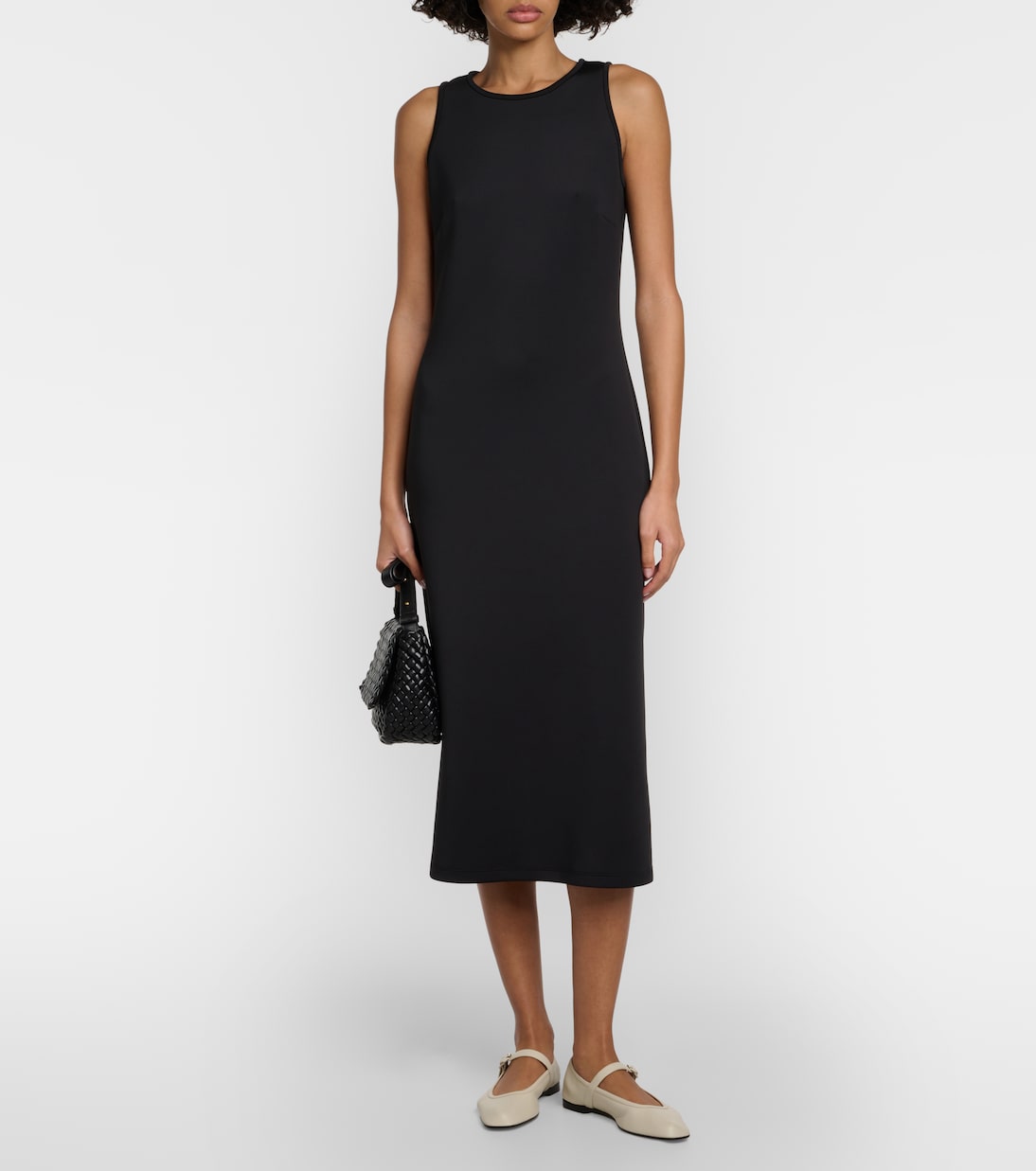 Max Mara jersey baccano midi dress, black