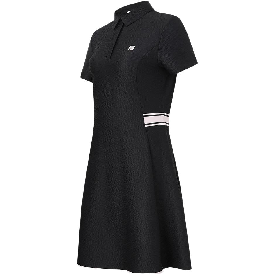 FILA Women's Shorts Dress with Sleeves, Black