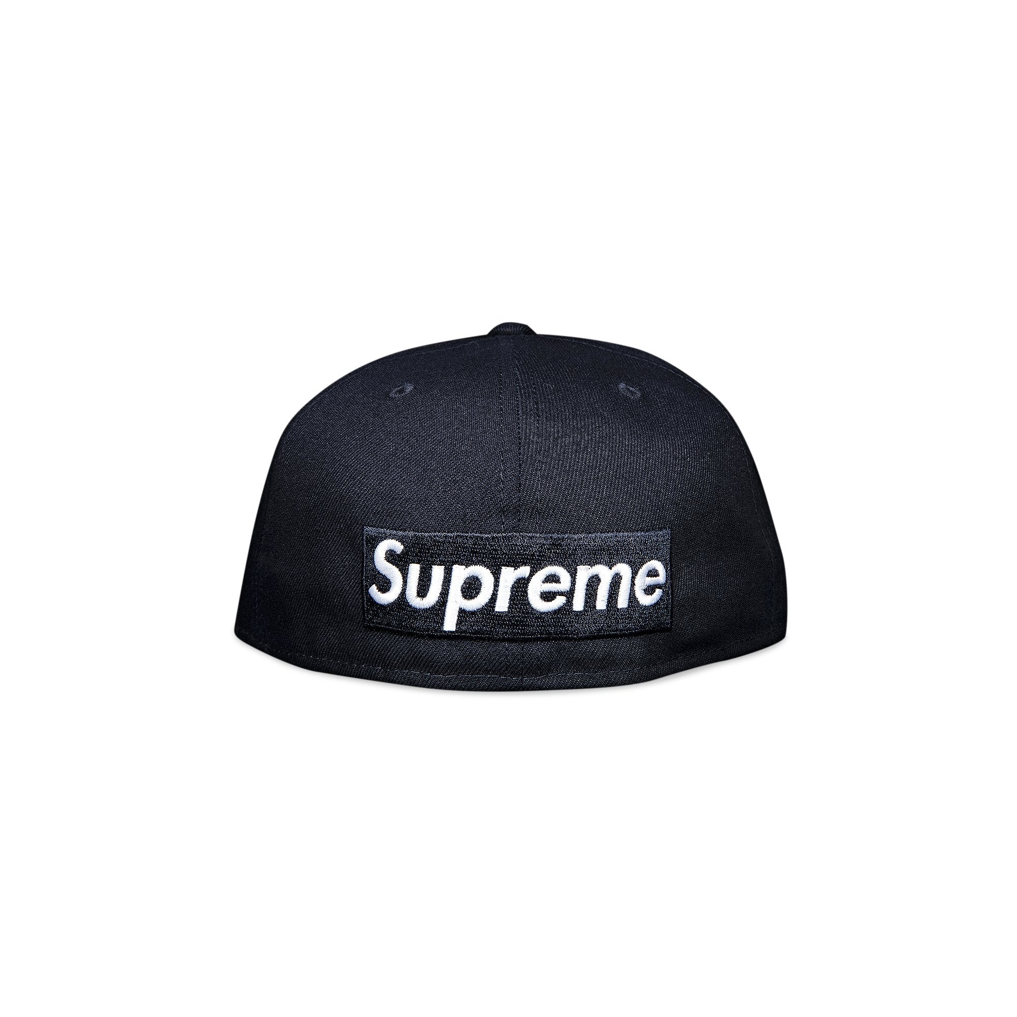 قبعة Supreme x New Era Reverse Box Logo باللون الأزرق الداكن