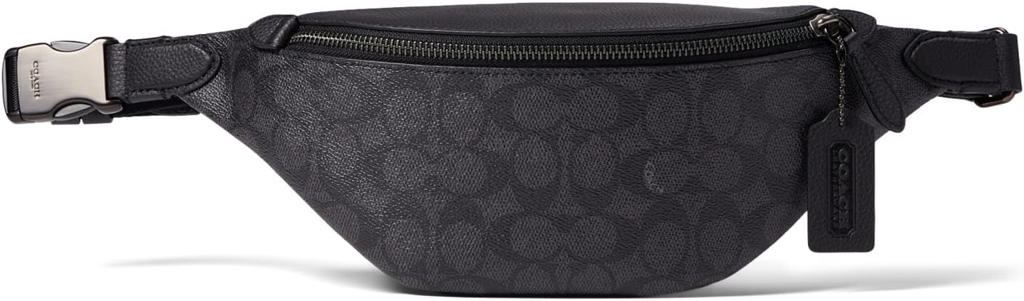 Charter 7 Belt Bag in Signature COACH, Charcoal