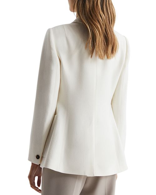 Larsson double-breasted jacket in REISS twill, White