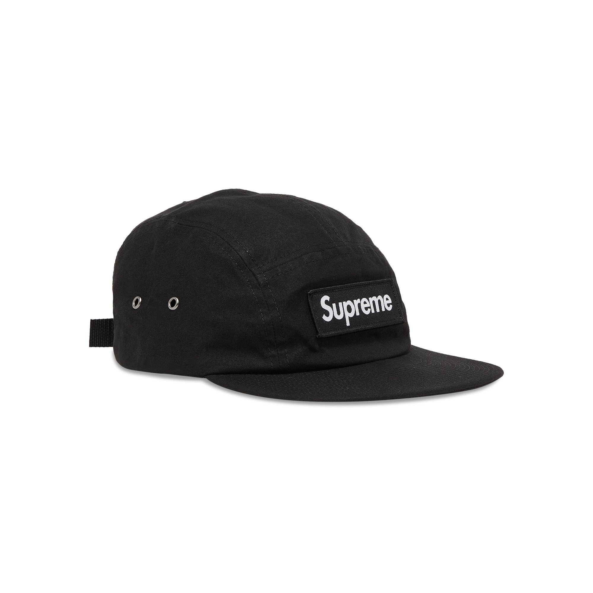 Supreme Waxed Cotton Cap, Black