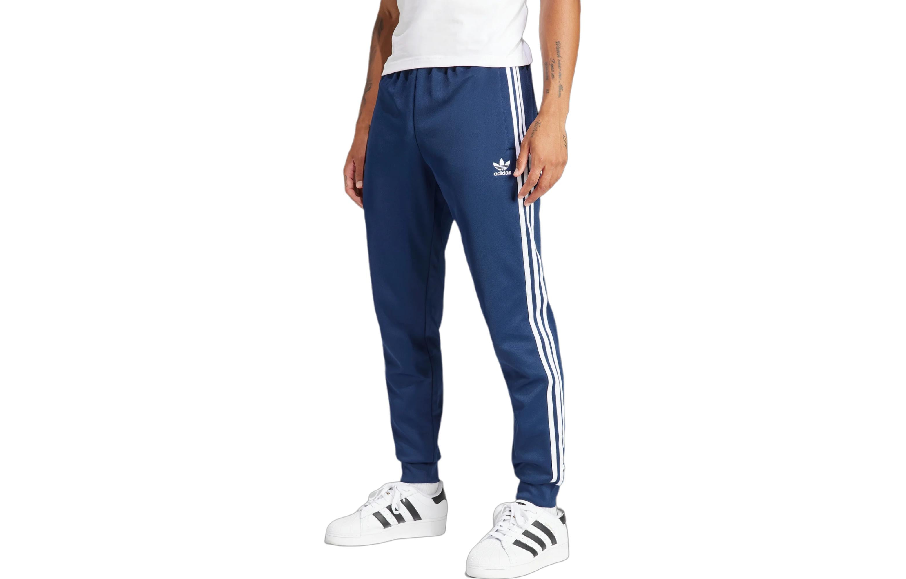 Men's knitted sweatpants blue Adidas Originals, blue