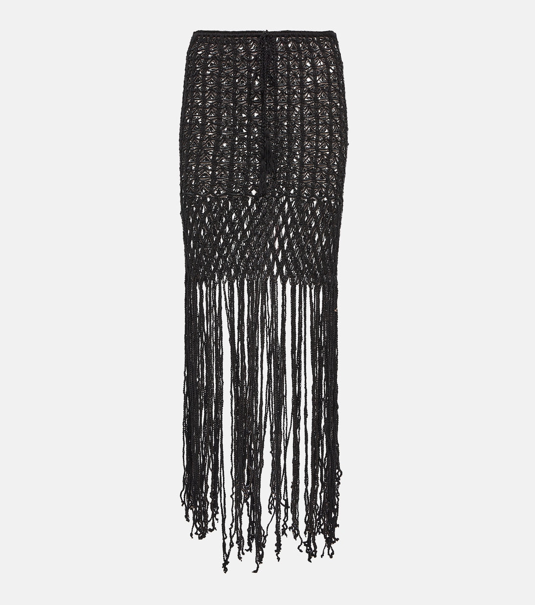 Cotton crochet skirt ANNA KOSTUROVA, black