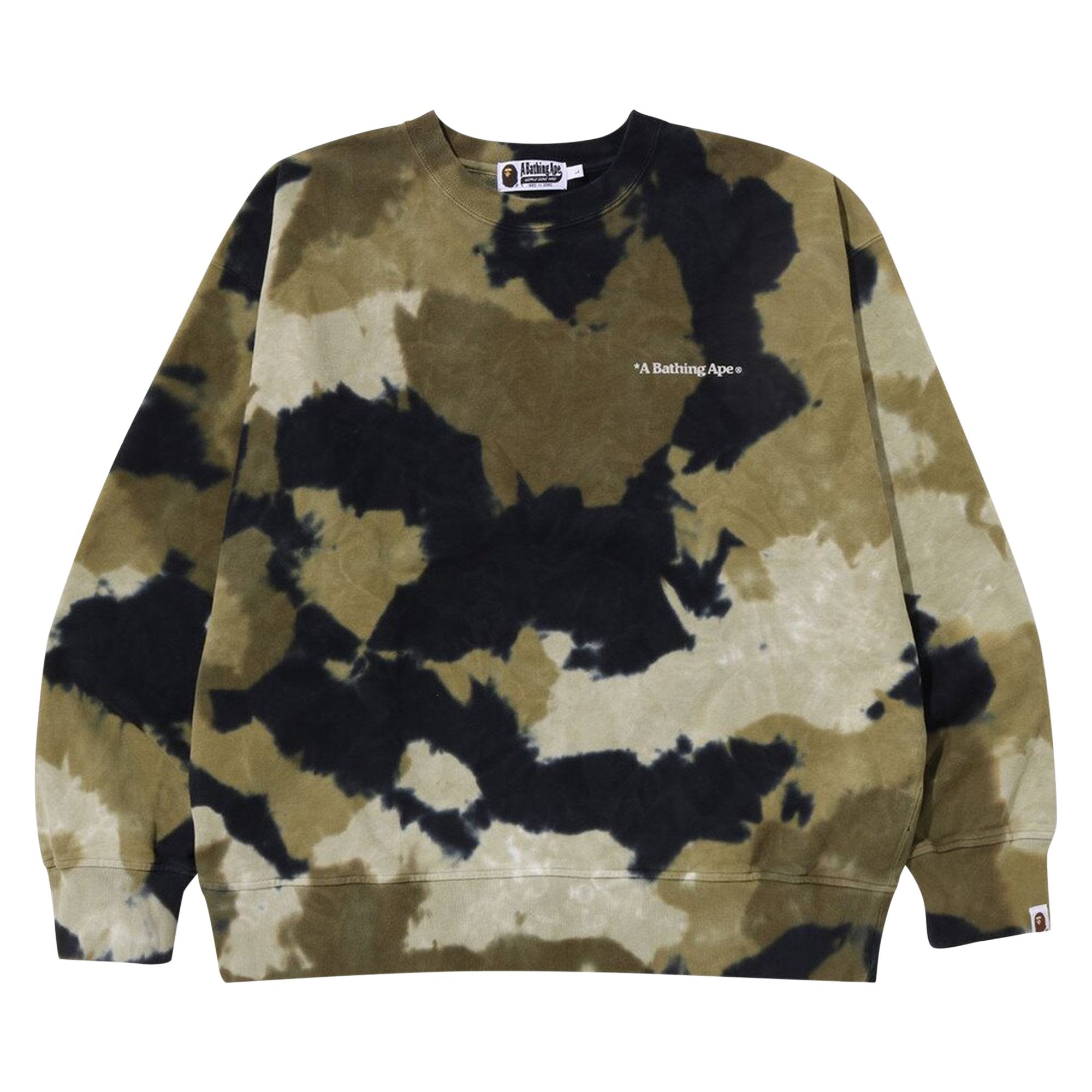 BAPE Chusen Loose Fit Crew in Olive Gray