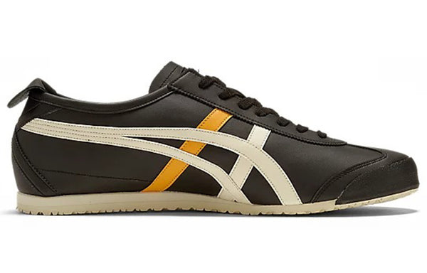 حذاء Onitsuka Tiger MEXICO 66 باللون الأسود والأبيض والأصفر، باللون الأسود