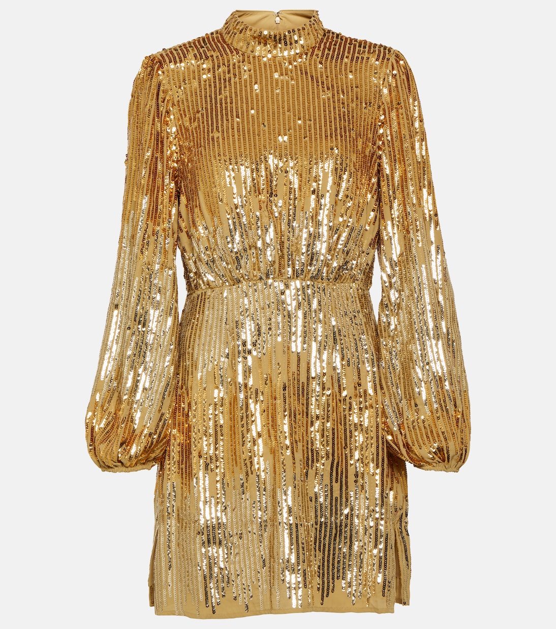 Rixo sequin samantha mini dress, gold