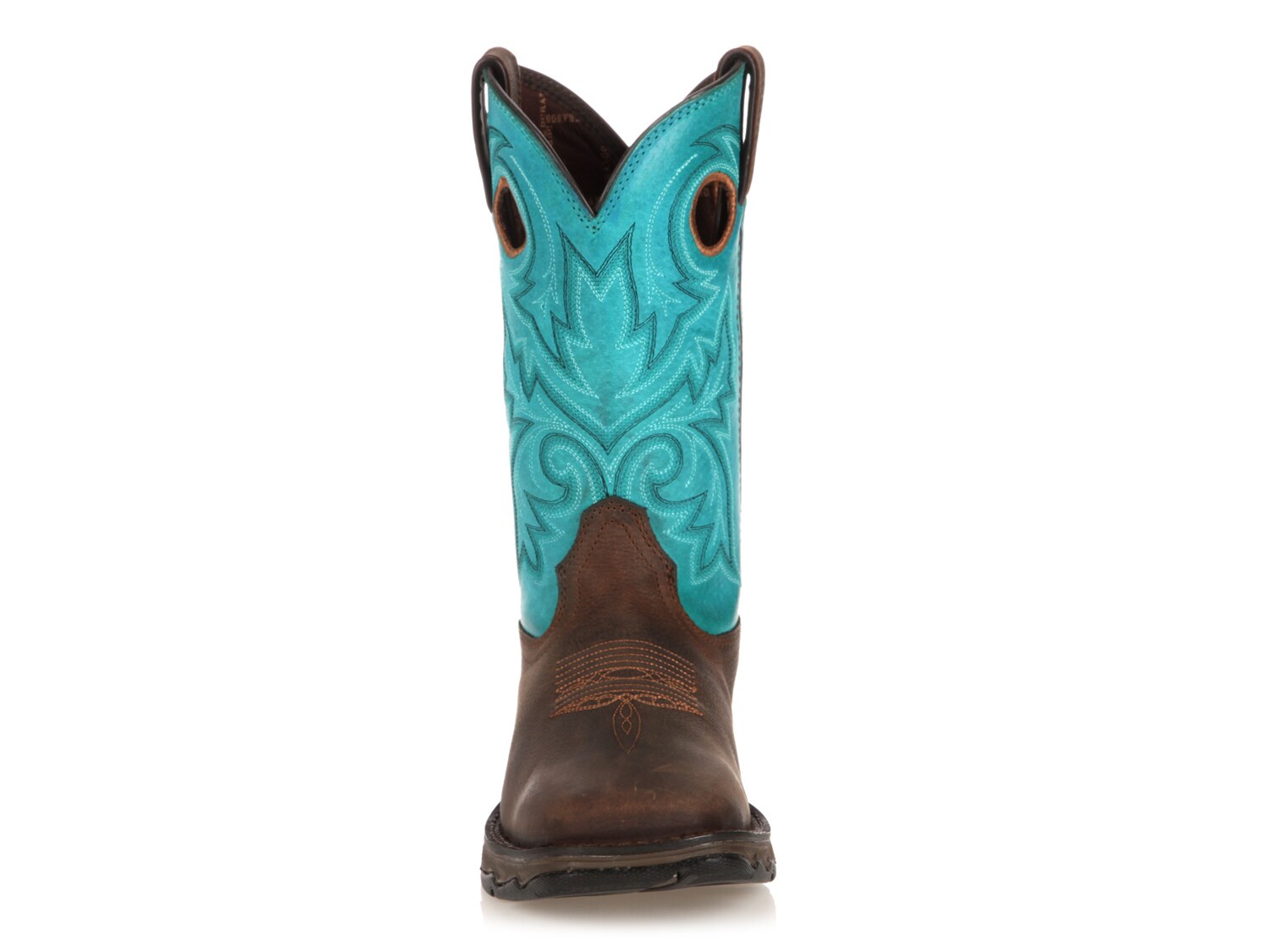 Durango Steel Western Cowboy Boots, Turquoise/Brown