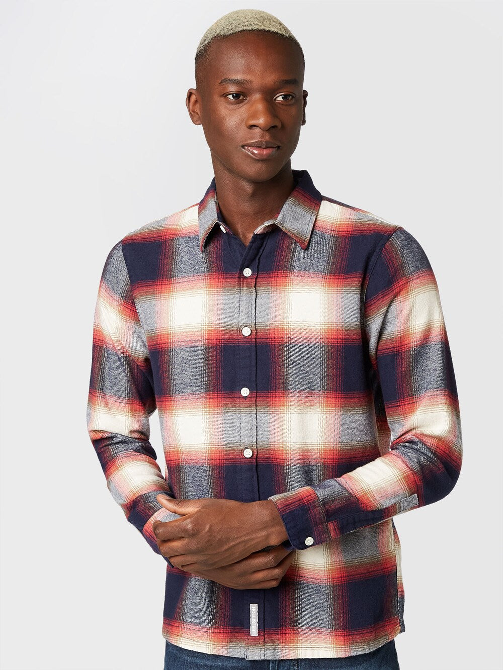 Hollister HOLIDAY Regular Fit Button Down Shirt, Navy