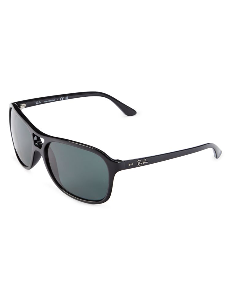 Oval sunglasses 60MM Ray-Ban, black