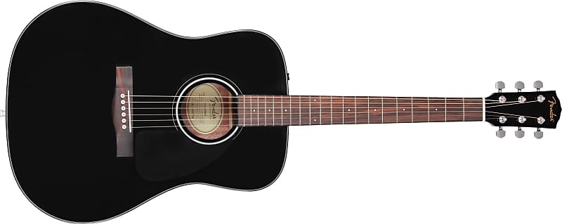 جيتار أكوستيك Fender CD-60 V3 مع لوحة مفاتيح من خشب الجوز 2018 - 2019 أسود