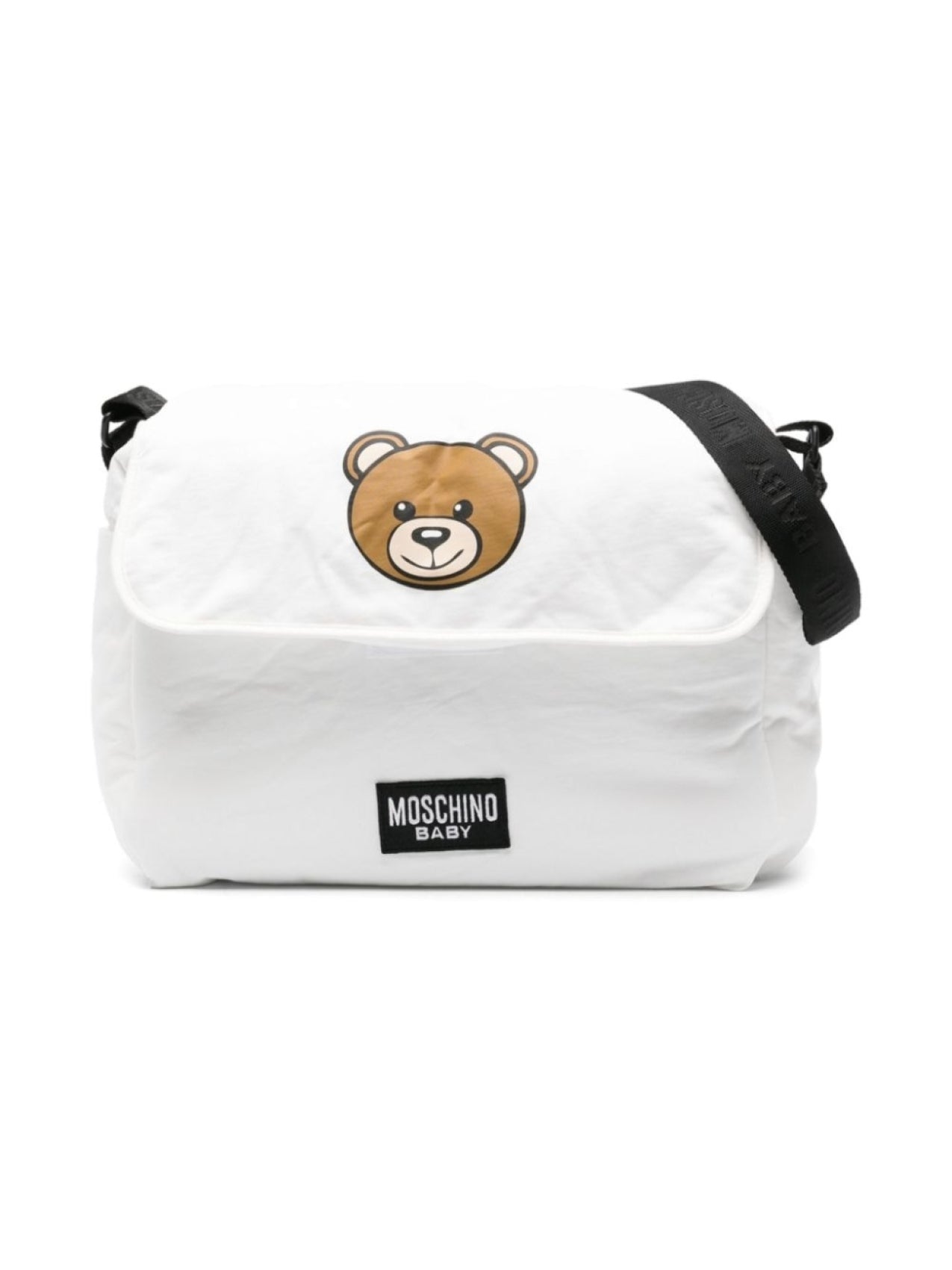 Moschino Kids Teddy Bear Print Changing Mat and Bag, White