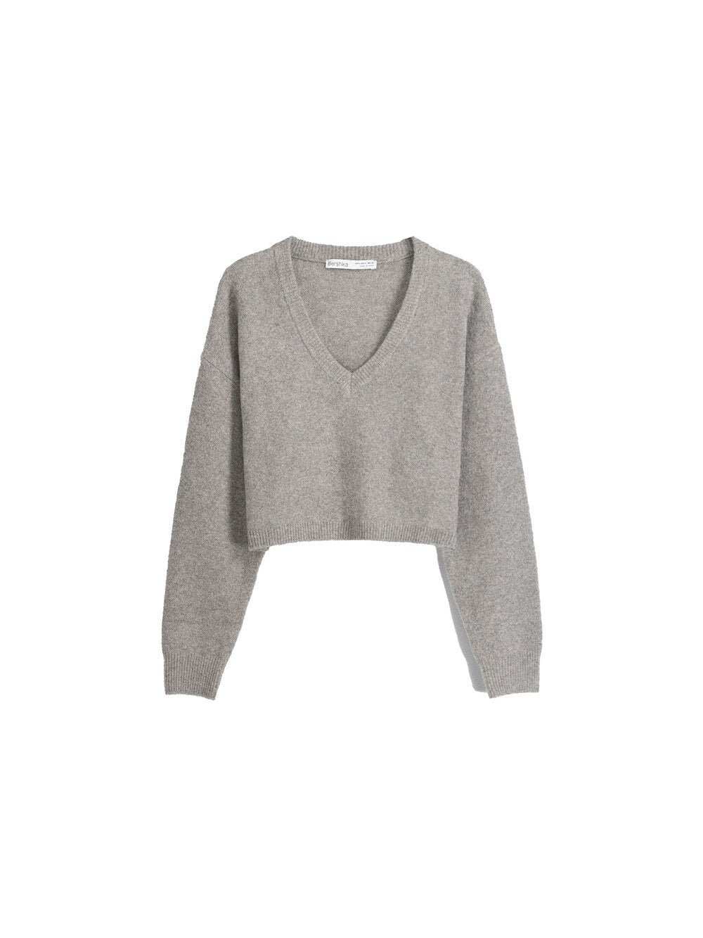 Sweater Bershka, mottled gray