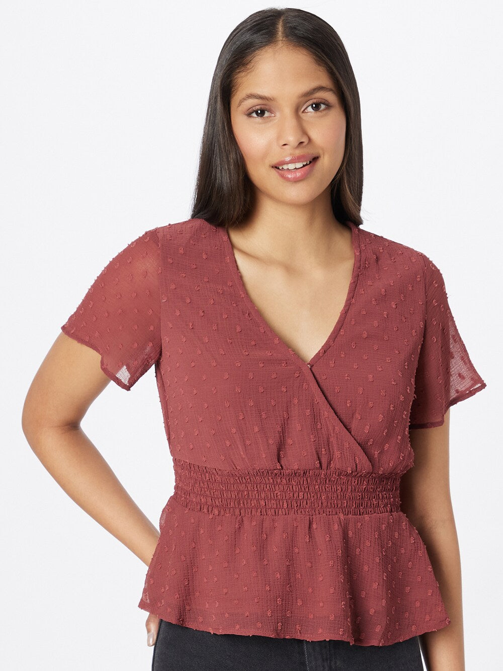 ABOUT YOU Janay blouse, rusty red