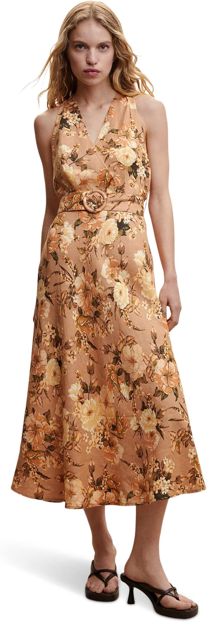 Amalfi dress MANGO, brown