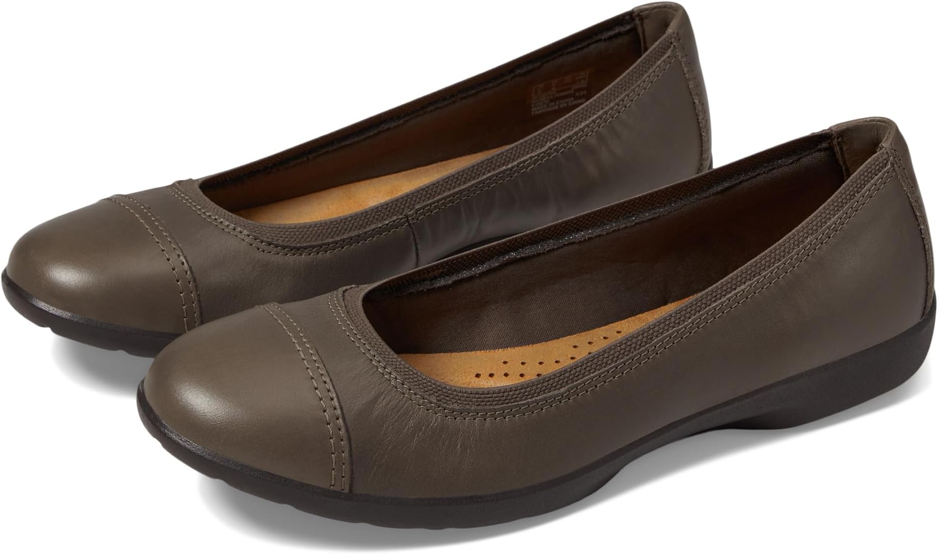 Meadow Opal Clarks Flats in Slate Leather