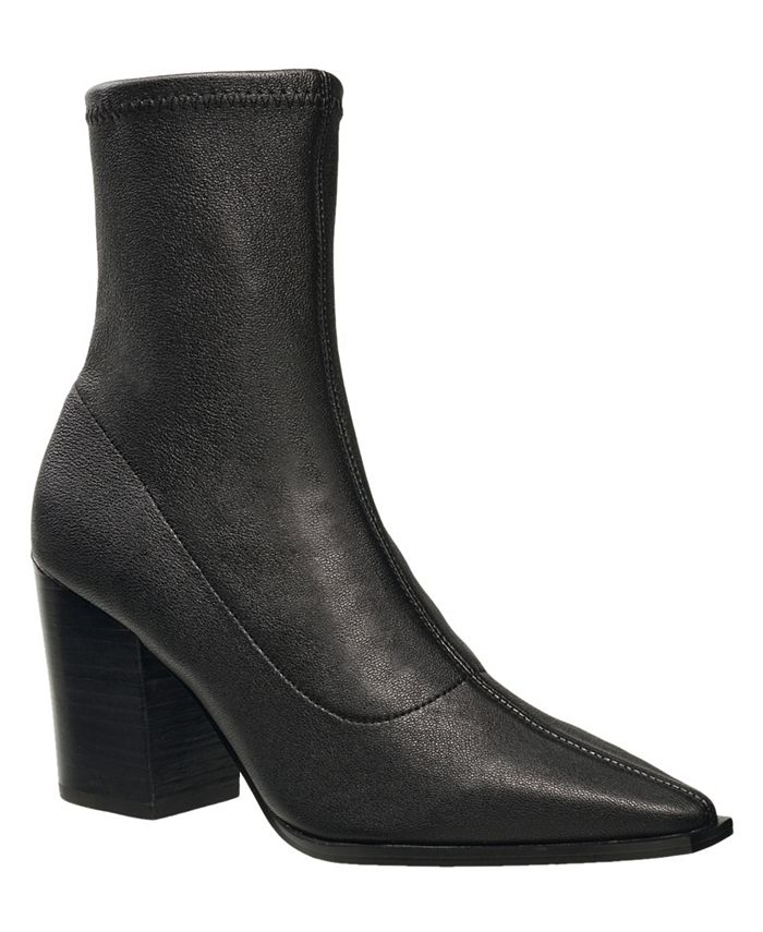 Lorenzo Women's Leather Block Heel French Connection Boots, Black