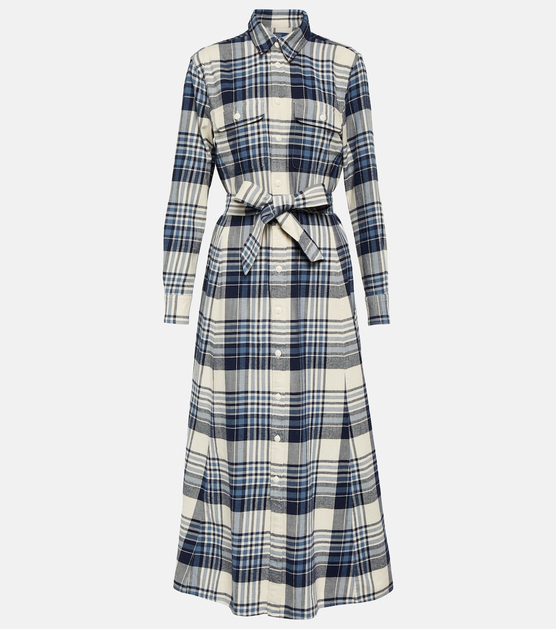 Polo Ralph Lauren cotton check shirt dress, multicolor