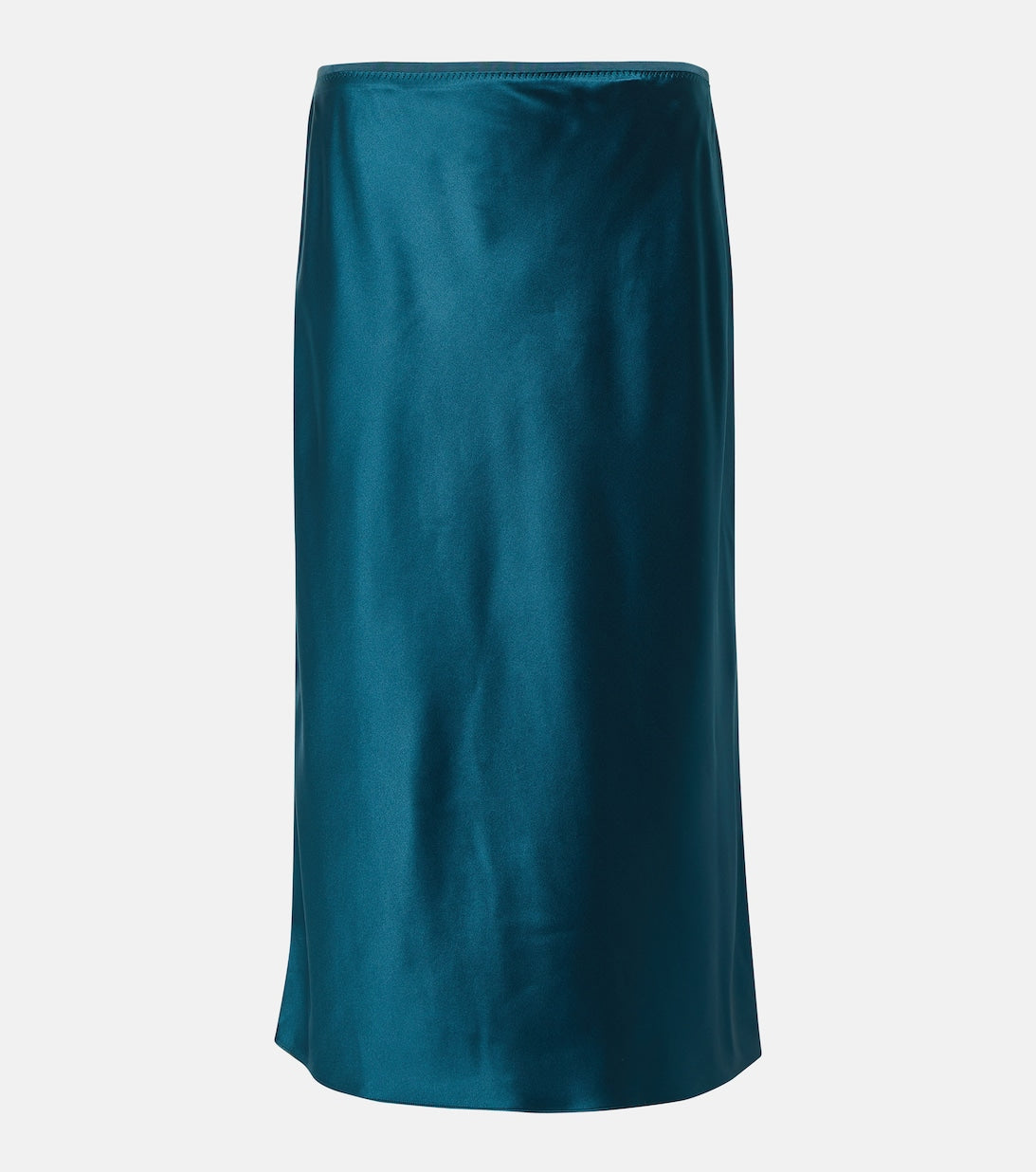 Isaak silk satin slip skirt JOSEPH, turquoise