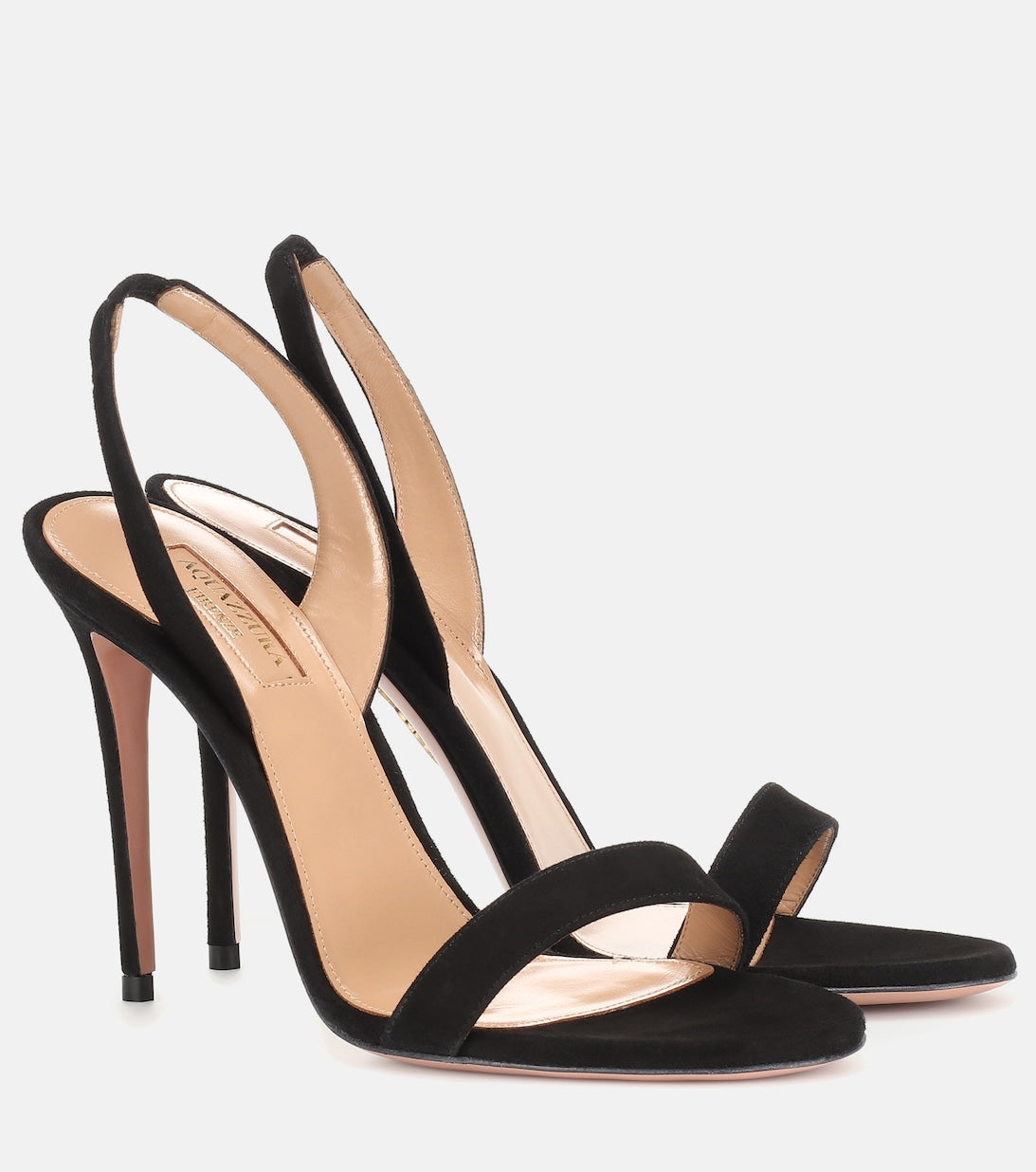 So Nude 105 Aquazzura suede sandals, black