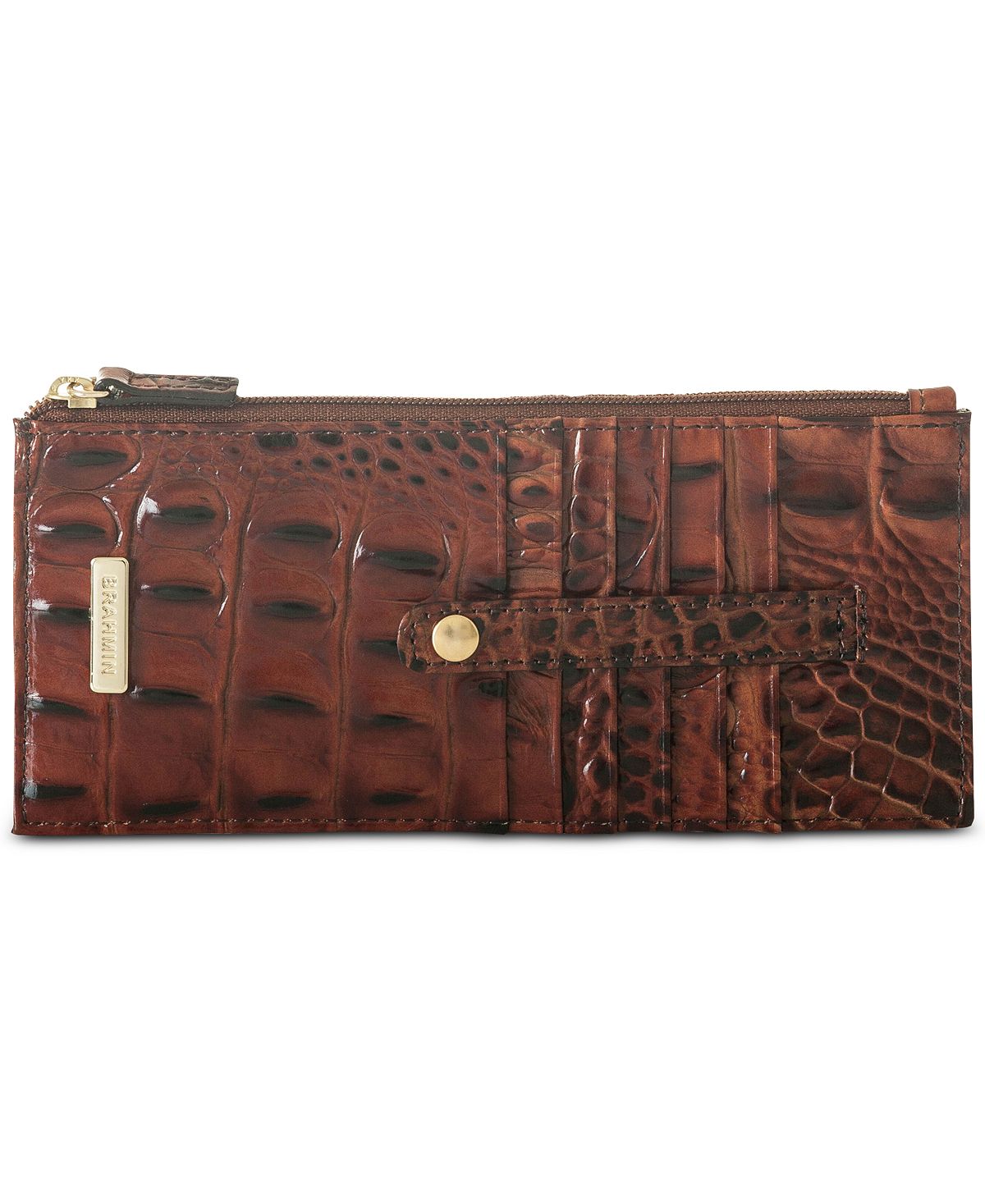 Melbourne Brahmin Embossed Leather Credit Card Wallet