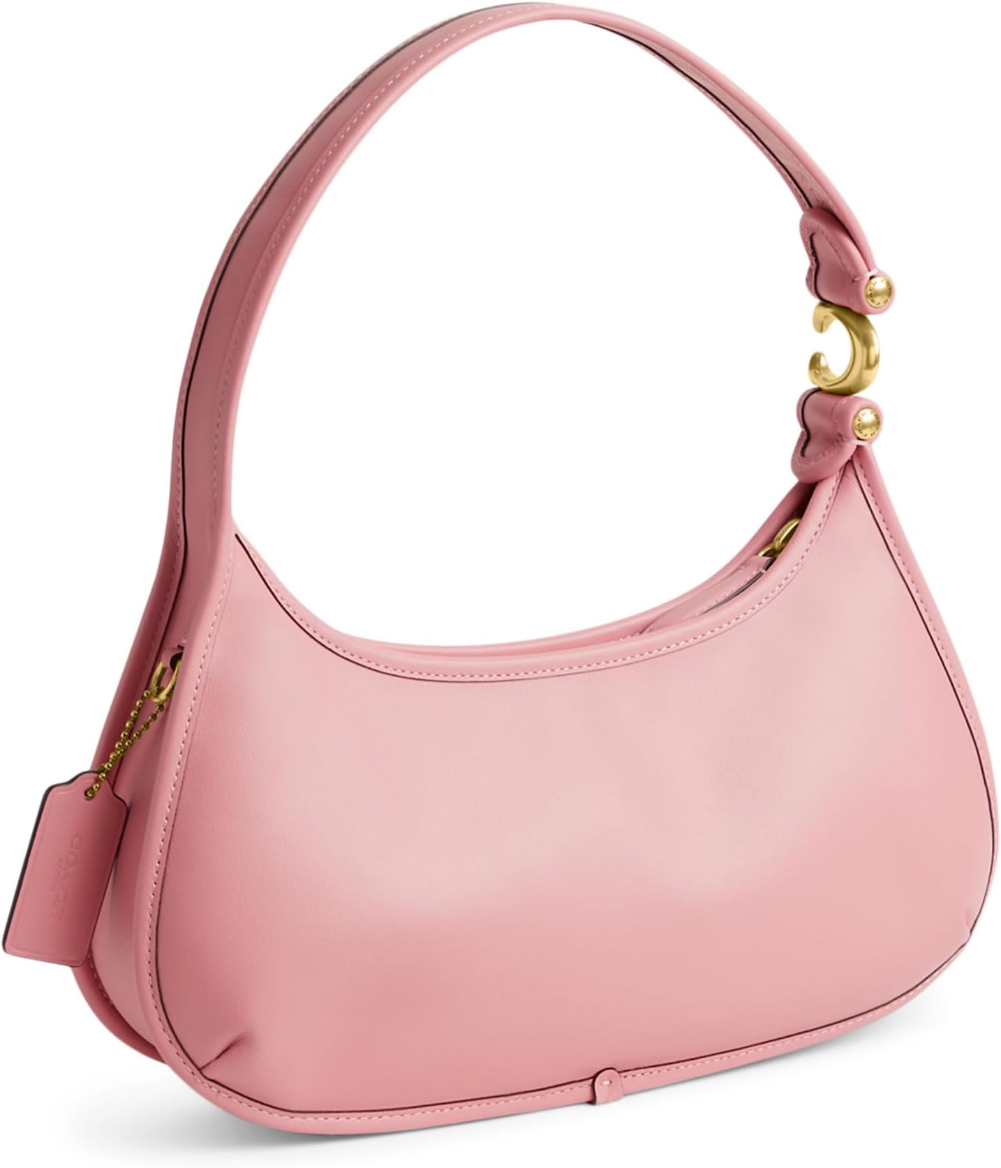 Eve Shoulder Bag in COACH Tanned Leather, Bubblegum