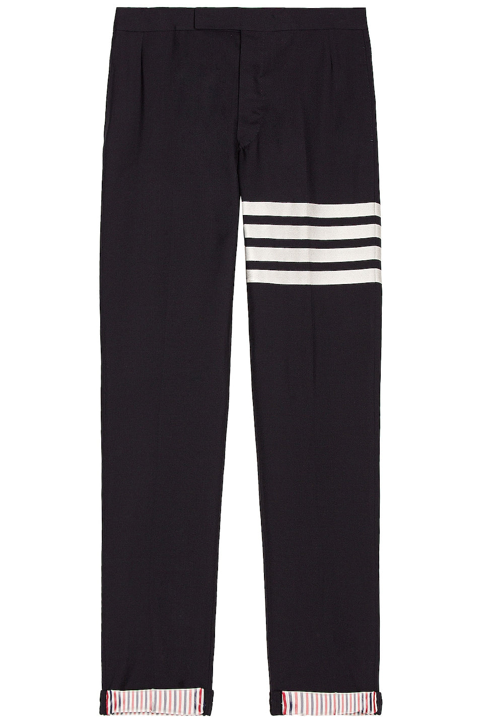 بنطلون Thom Browne 4 Bar Backstrap Trouser واسع الساق، أزرق داكن