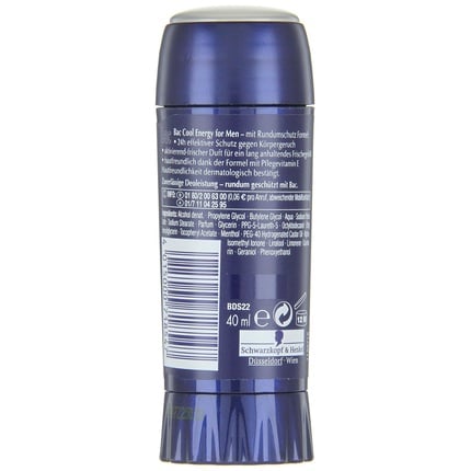 Men's deodorant stick Cool Energy 40 ml, Bac