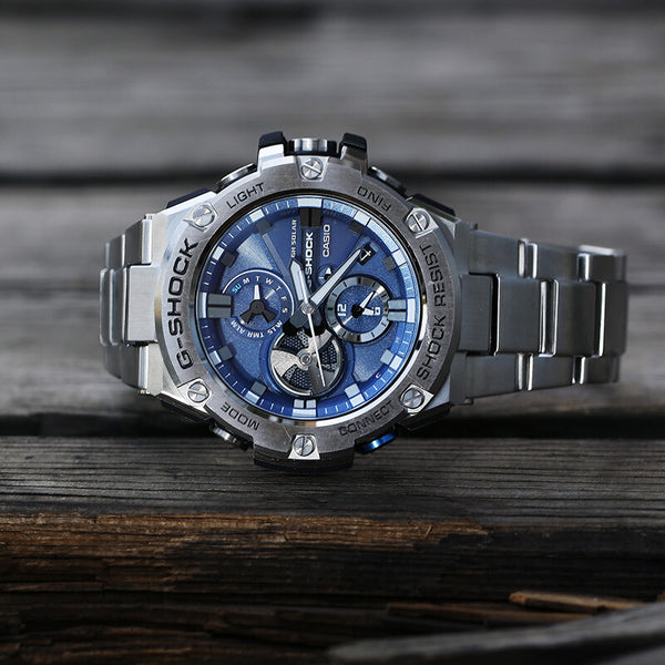 CASIO G-Shock G-Steel 'Silver Blue' watch, silver