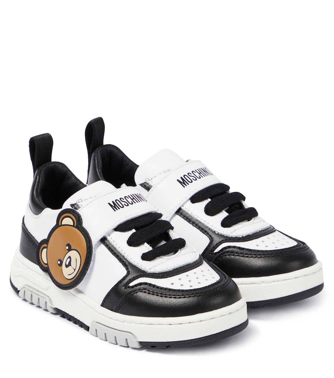 Teddy Bear sneakers in Moschino leather, multicolored