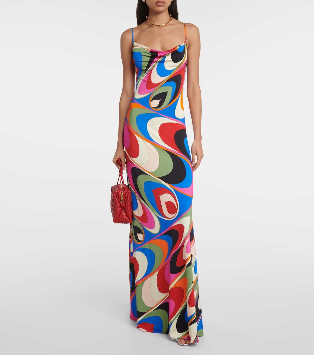 Maxi dress onde Pucci, multicolor