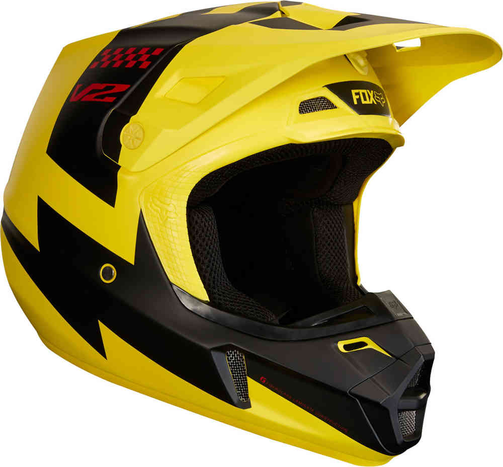 Helmet V2 Master MX FOX, yellow/black