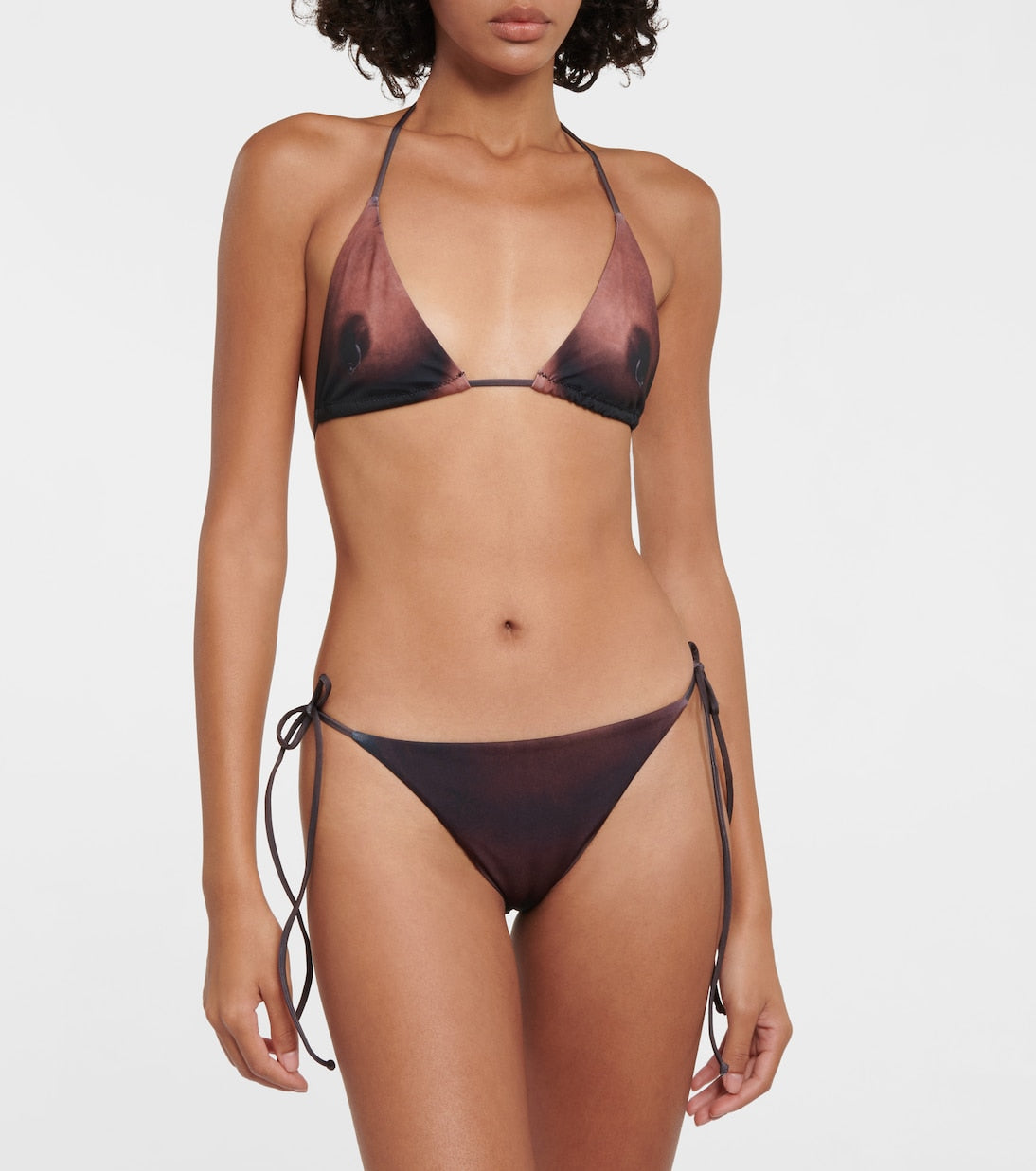 Bikini bottoms from the Jean Paul Gaultier tattoo collection, brown