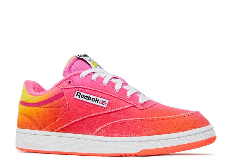 حذاء رياضي Reebok DANIEL MOON X CLUB C 85 'ATOMIC PINK ALERT YELLOW' باللون الوردي