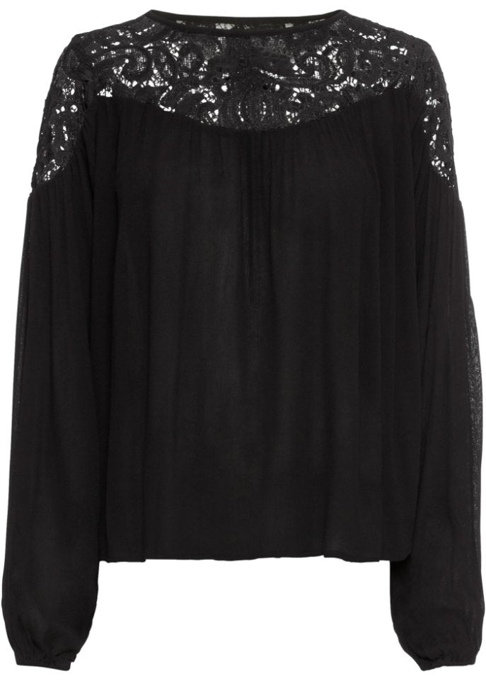 Bodyflirt lace tunic, black