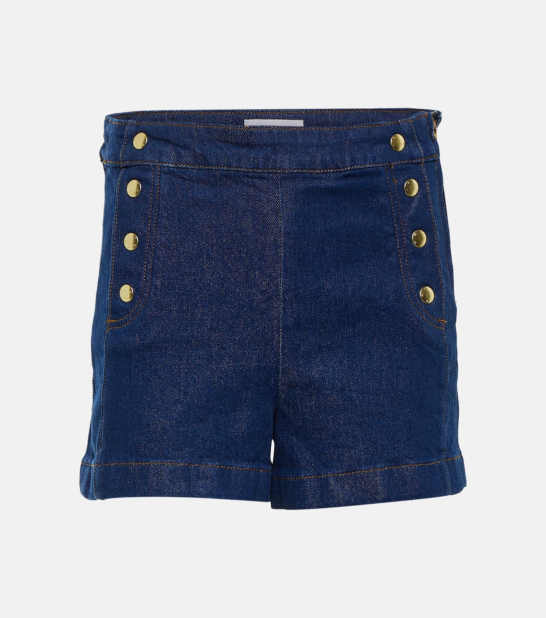 Sailor High Waist Denim Shorts FRAME, Blue