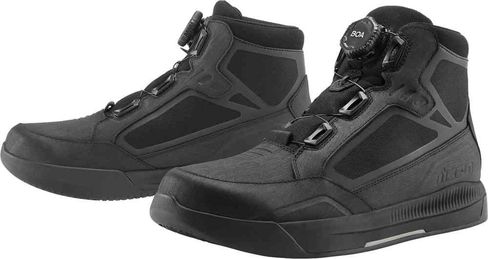 Patrol 3 WP Icon Waterproof Motorcycle Boots, Black