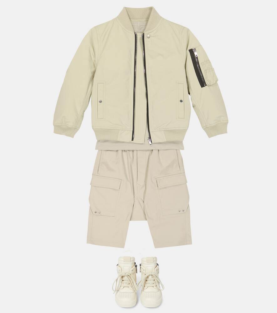 Pods Rick Owens Cotton Cargo Bermuda Shorts, Beige