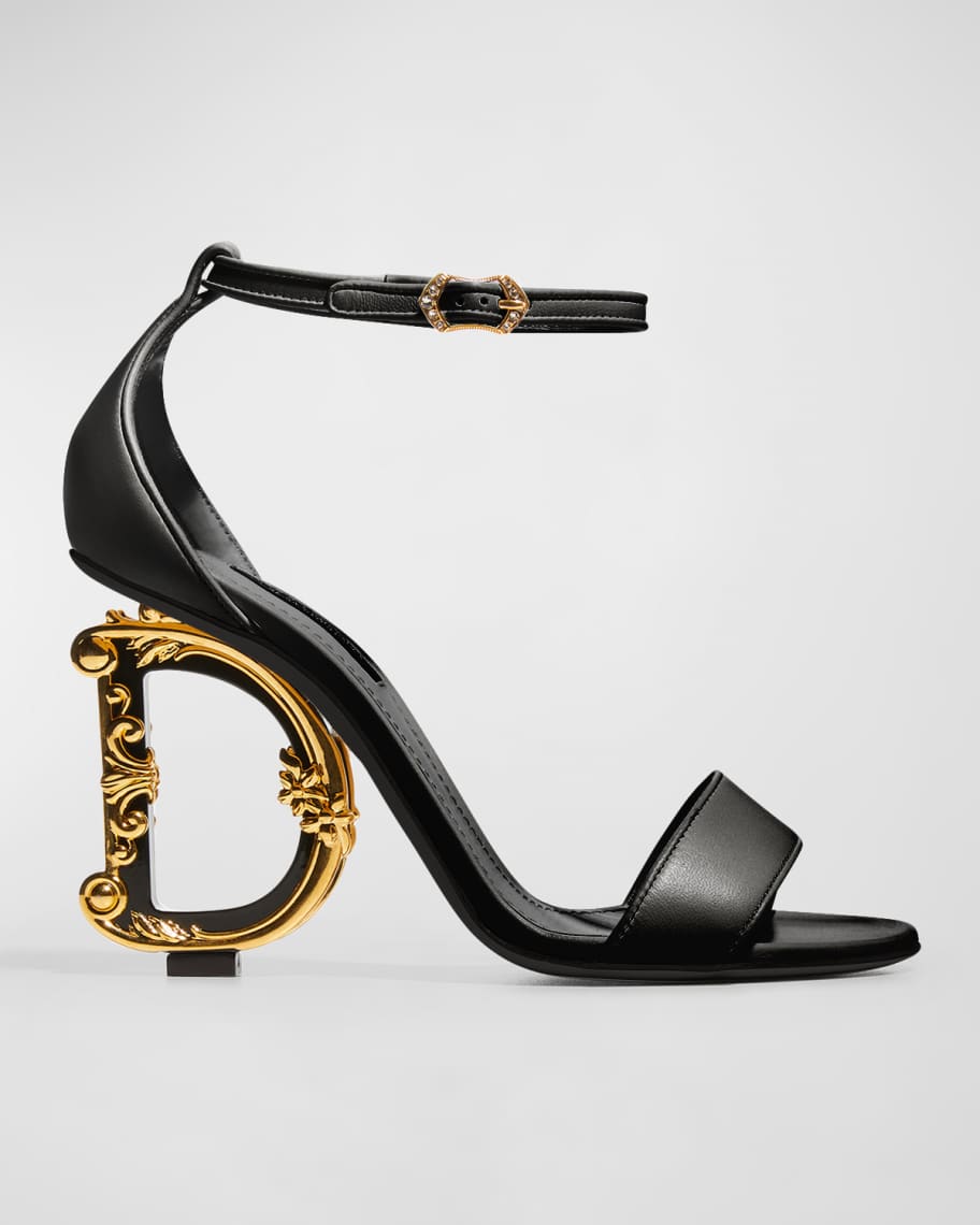 Dolce&Gabbana 105mm Barocco Leather Sandals