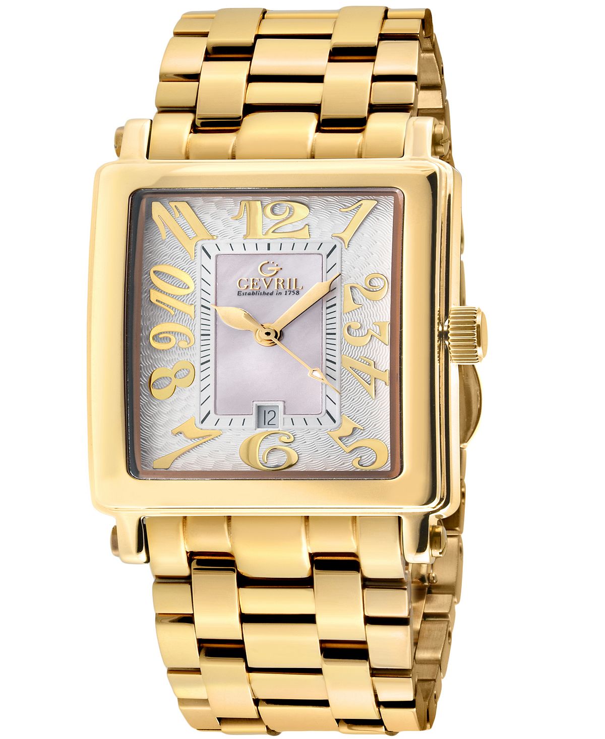 Avenue of Americas Women's Mini Swiss Quartz Gold Stainless Steel Bracelet Watch , 32 mm Gevril, gold